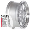 Circuit Performance CP30 18x8 Silver 5x120 [+35mm] Wheel