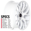Circuit Performance CSF2 17x8 Gloss White 5x114.3 [+35mm] Wheel