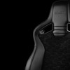 BRAUM ELITE V2 Series Sport Reclinable Seats Black Leatherette | Honeycomb Suede | Grey Stitching - Priced Per Pair