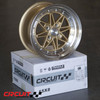 Circuit Performance CP24 15x8 Gloss Gold / Machined Lip 4x100 [+25mm] Wheel