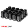Forged Steel Bulge Acorn Hex Lug Nut for Aftermarket Wheels: 12×1.5 Black