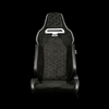 BRAUM VIPER-X Series Sport Reclinable Seats Black Alcantara | Honeycomb White Stitching | White Grommets - Priced Per Pair