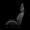 BRAUM ALPHA-X Series Sport Reclinable Seats Black Leatherette | White Inserts - Priced Per Pair