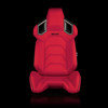 BRAUM ALPHA-X Series Sport Reclinable Seats Red Cloth | Black Stitching - Priced Per Pair