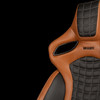BRAUM ORUE-S Series Sport Reclinable Seats Saddle Tan Leatherette | Rhombus Quilted | White Stitching - Priced Per Pair