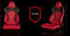 BRAUM ORUE Series Sport Reclinable Seats Red Leatherette | Diamond | Black Trim - Priced Per Pair