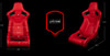 BRAUM ELITE-R Series Sport Reclinable Seats Red Leatherette | Black Trim - Priced Per Pair