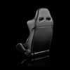 BRAUM ADVAN Series Sport Reclinable Seats Black Leatherette | Red Stitching - Priced Per Pair
