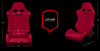 BRAUM ADVAN Series Sport Reclinable Seats Red Cloth | Black Stitching - Priced Per Pair