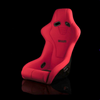 BRAUM FALCON-R Series Fixed Back Bucket FRP Composite Seat Red Cloth - Priced Per Seat