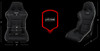 BRAUM FALCON-X Series FIA Certified Fixed Back Racing Seat Black Cloth | White Trim - Priced Per Seat