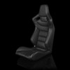BRAUM ELITE Fixed Back Bucket Seat ELITE Series Black Leatherette - Priced Per Seat