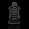 BRAUM ELITE Fixed Back Bucket Seat ELITE Series Black Leatherette - Priced Per Seat