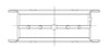 ACL Nissan VG30DETT 3.0L-V6 0.25 Oversized High Performance Main Bearing Set - 4M2737H-.25 Technical Drawing