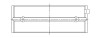 ACL Mitsubishi 4G93 1834CC Standard Size High Performance Main Bearing Set - 5M8037H-STD Technical Drawing