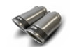 Remus Stainless Steel 84mm Angled Polished w/Carbon Ring Tail Pipe Set (Pair) - 0046 83CSR Photo - Primary