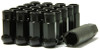 Wheel Mate Muteki SR48 Open End Lug Nuts - Black 12x1.50 48mm - 32906B