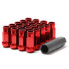 Wheel Mate Muteki SR48 Open End Lug Nuts - Red 12x1.50 48mm - 32906R