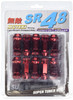 Wheel Mate Muteki SR48 Open End Lug Nuts - Red 12x1.50 48mm - 32906R