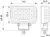 HELLA Value Fit 450 LED Lamp - 10-30 VDC 75W Driving Light Kit - 358154051 Technical Drawing
