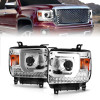 ANZO 14-15 GMC Sierra 1500/2500HD/3500HD Plank Style Projector Headlight - Chrome Housing - 111553 Photo - Primary
