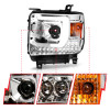 ANZO 14-15 GMC Sierra 1500/2500HD/3500HD Plank Style Projector Headlight - Chrome Housing - 111553 User 2