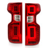 Anzo 19-21 Chevy Silverado Full LED Tailights Chrome Housing Red/Clear Lens G2 (w/C Light Bars) - 311416 Photo - Unmounted