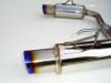 Invidia 00+ S2000 70mm Dual Titanium Tip Cat-back Exhaust - HS00HS1GTT