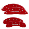 MGP 4 Caliper Covers Engraved Front &amp; Rear Denali Red finish Silver Engraved - 34221SDNLRD User 1