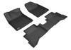 3D MAXpider 2017-2019 Kia Niro Kagu 1st & 2nd Row Floormats - Black - L1KA04401509 Photo - Primary