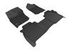 3D MAXpider 2016-2019 Nissan Titan Crew Cab Kagu 1st & 2nd Row Floormats - Black - L1NS08501509 Photo - Primary