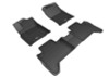 3D MAXpider 2018-2020 Toyota Tacoma Double Cab Kagu 1st & 2nd Row Floormats - Black - L1TY25101509 Photo - Primary