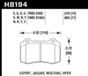 Hawk Mustang/Camaro/Lotus Brembo Calipers ER-1 Endurance Racing Brake Pads - HB194D.570 User 1