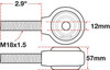 SPC Performance XAXIS Rod End Ball Joint - 15783 Photo - Unmounted