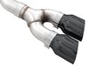 AWE 0FG 21+ Ford F150 Dual Side Exit Cat-Back Exhaust - 4.5in Diamond Black Tips - 3015-23059 Photo - Close Up