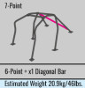 Cusco D1 Chromoly S15 7PT Blue Roll Cage - 223 261 F User 1