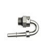 DeatschWerks 8AN ORB Male to 3/8in Male EFI Quick Connect Adapter 180-Degree - Anodized Matte Black - 6-02-0116-B Photo - Primary