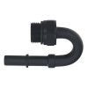DeatschWerks 8AN ORB Male to 3/8in Male EFI Quick Connect Adapter 180-Degree - Anodized Matte Black - 6-02-0116-B Photo - Primary