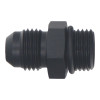 DeatschWerks 6AN ORB Male to 6AN Male Flare Adapter (Incl O-Ring) - Anodized Matte Black - 6-02-0404-B Photo - Primary