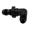 DeatschWerks 6AN Male Flare to 6AN Male Flare Bulkhead Adapter 90-Degree - Anodized Matte Black - 6-02-0710-B Photo - Primary