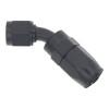 DeatschWerks 6AN Female Swivel 45-Degree Hose End CPE - Anodized Matte Black - 6-02-0802-B Photo - Primary