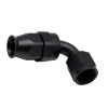 DeatschWerks 8AN Female Swivel 90-Degree Hose End PTFE (Incl 1 Olive Insert) - Anodized Matte Black - 6-02-0856-B Photo - Primary