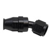 DeatschWerks 8 AN Female Flare Swivel 30-Degree Hose End PTFE - Anodized Matte Black - 6-02-0873-B Photo - Primary