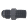 DeatschWerks 6AN Male Flare to 1/4in Male NPT Adapter - Anodized Matte Black - 6-02-0901-B Photo - Primary