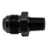 DeatschWerks 8AN Male Flare to 1/4in Male NPT Adapter - Anodized Matte Black - 6-02-0904-B Photo - Primary