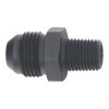 DeatschWerks 8AN Male Flare to 1/4in Male NPT Adapter - Anodized Matte Black - 6-02-0904-B Photo - Primary