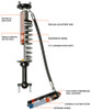 Fox 21+ Ford Bronco 2.5 Performance Series Front Coil-Over Reservoir Shock w/ UCA - Adjustable - 883-06-212 Technical Drawing