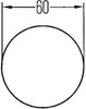 Hella REFLEX REFLECTOR RED 8RA - 002014281 Technical Drawing