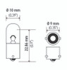 Hella Bulb 3893 12V 4W BA9s T2.75 - 3893 Technical Drawing