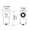 Hella Bulb 67 12V 8W 4CP BA15s G6 - 67 Technical Drawing